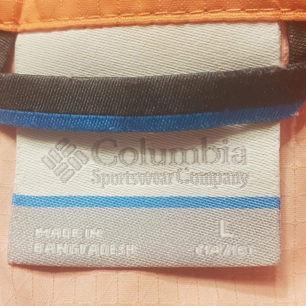 Columbia Access Point Jacket Youth Girls Size Large Hooded Nylon Peach Color